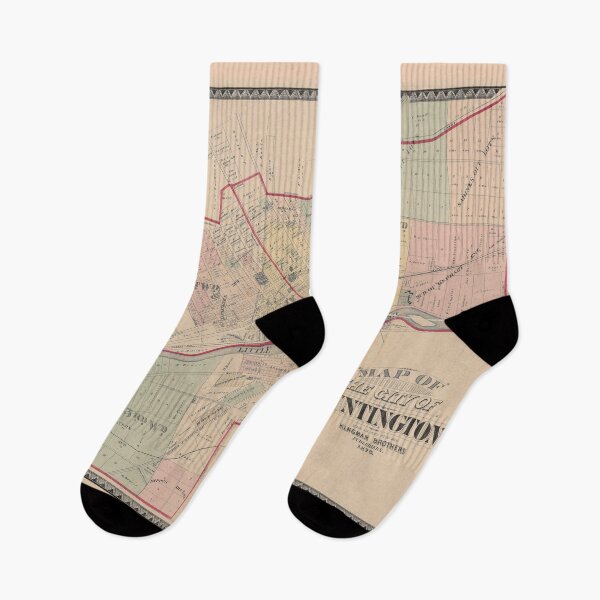 Item preview, Vintage Huntington IN Map (1879) designed and sold by BravuraMedia.