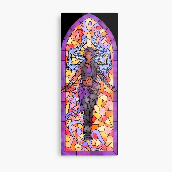 Amara Stained Glass Metal Print