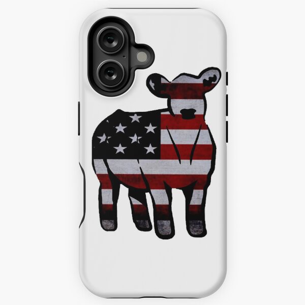 Vista previa del artículo con la obra «Silueta de vaca de bandera estadounidense - NO PARA REVENTA SIN PERMISO», diseñado y vendido por l-oh.