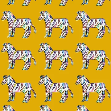 Artwork thumbnail, Multicoloured Zebra Pattern by CreativeDragon1