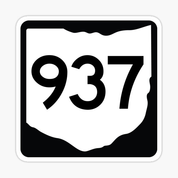 Ohio State Route 937 (Area Code 937) Sticker