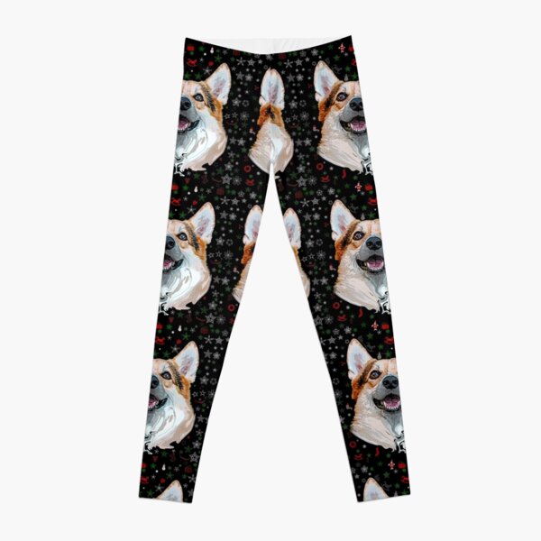 corgi christmas leggings