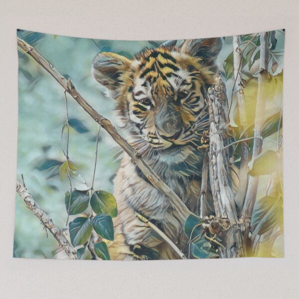 Item preview, Tiger Cub in a Tree designed and sold by ReneeKennedy.