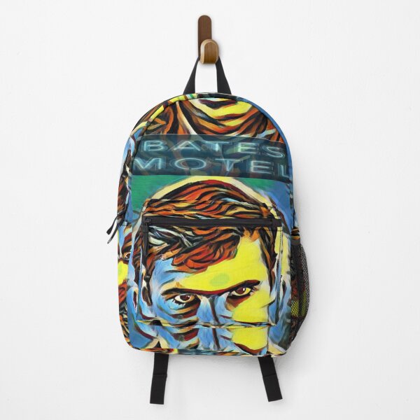 norman motel pop art oil painting digital art by mysticladyart Backpack