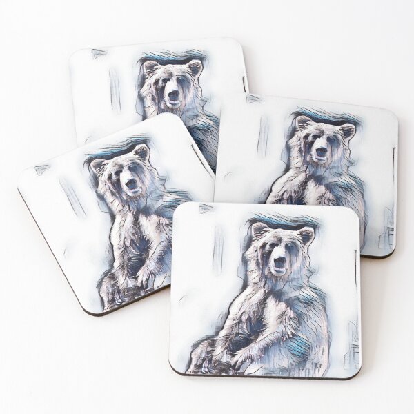 Item preview, Sitting Pretty Grizzly Bear designed and sold by ReneeKennedy.