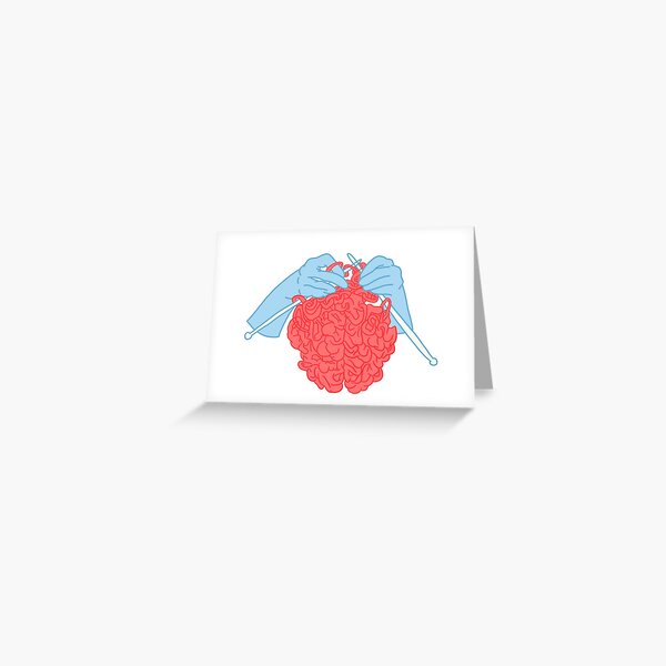 Brain Knitting Greeting Card