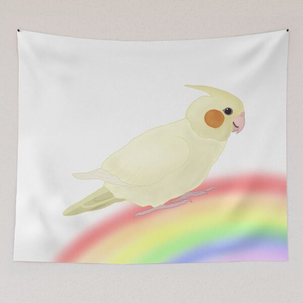 Item preview, Cockatiel On Rainbow designed and sold by legitparrot.