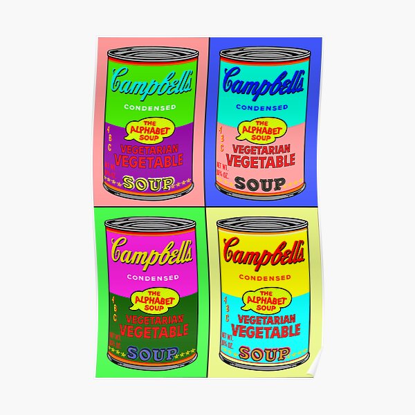 Vegetarian Campbell's Warhol Tribute Poster