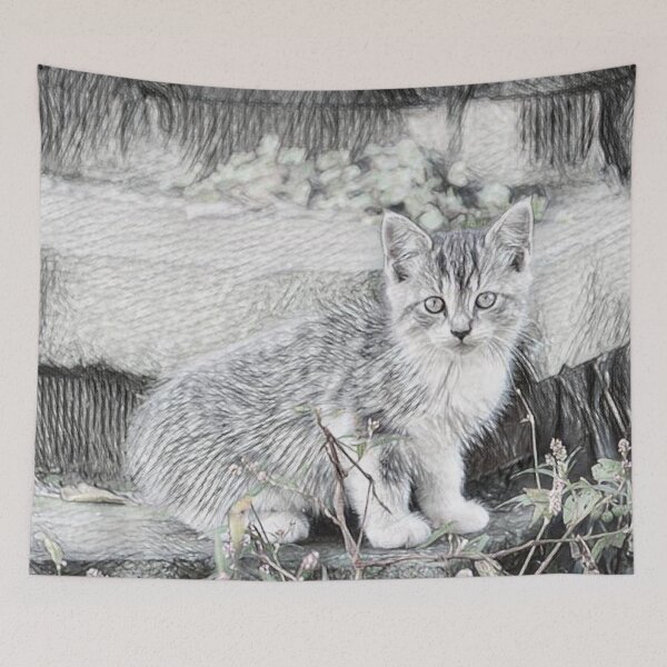 Item preview, Kitten on the Steps designed and sold by ReneeKennedy.