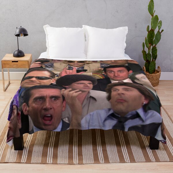Michael Scott Collage - The Office Throw Blanket