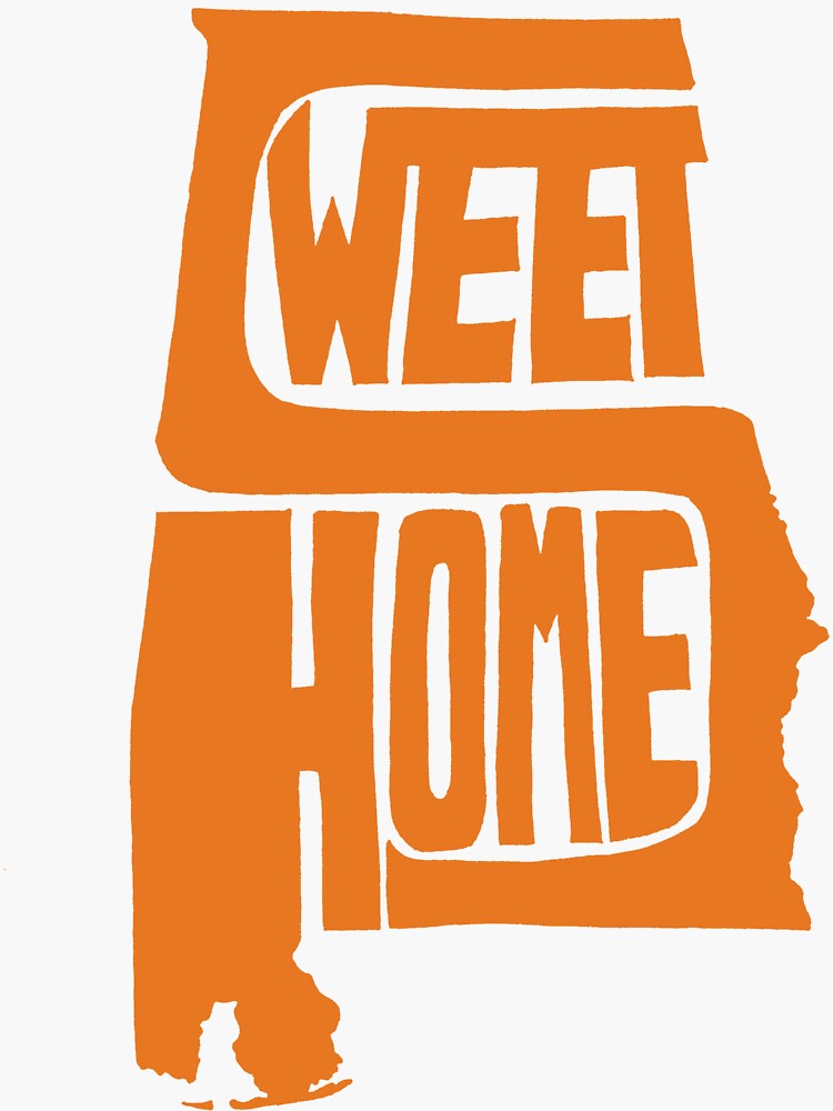 "Sweet Home Alabama State Art" Sticker for Sale by BearssPro Redbubble