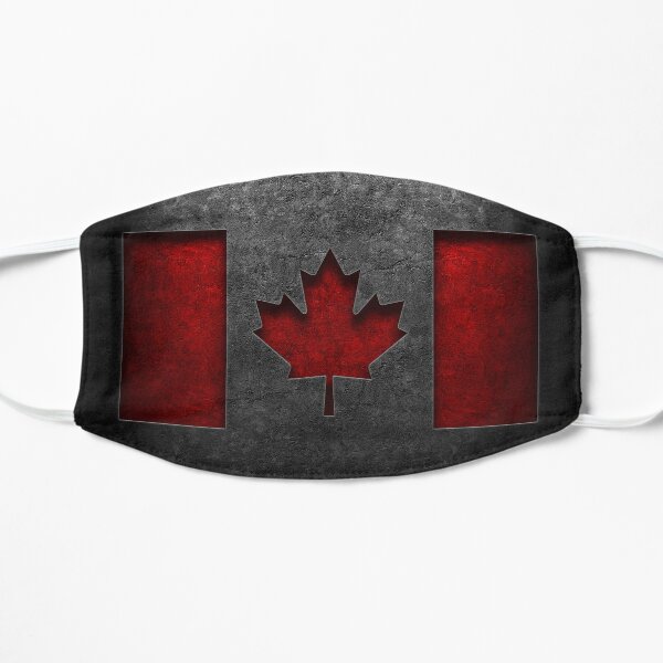 Canadian Flag Stone Texture Flat Mask