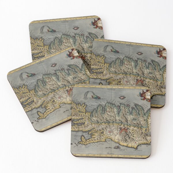 Item preview, Vintage Iceland Map (1628) designed and sold by BravuraMedia.