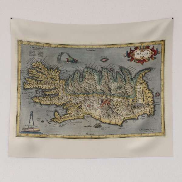 Item preview, Vintage Iceland Map (1628) designed and sold by BravuraMedia.