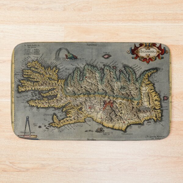 Item preview, Vintage Iceland Map (1628) designed and sold by BravuraMedia.