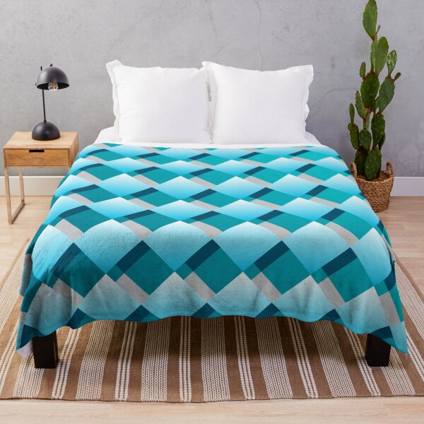 Item preview, Teal & Blue Overlayed Diamond Pattern designed and sold by StupidHeadArt.
