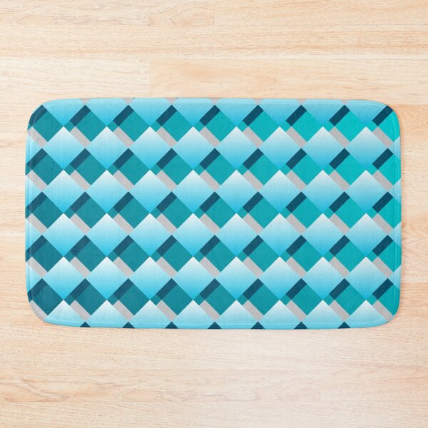 Item preview, Teal & Blue Overlayed Diamond Pattern designed and sold by StupidHeadArt.