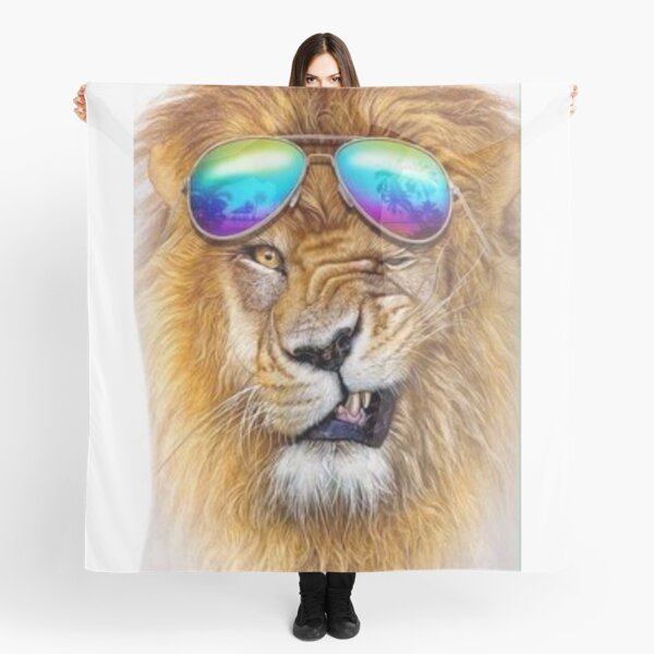 lion animal glasses bezel Scarf