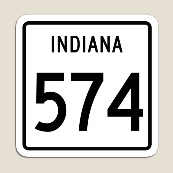 Indiana State Route 574 (Area Code 574) Magnet