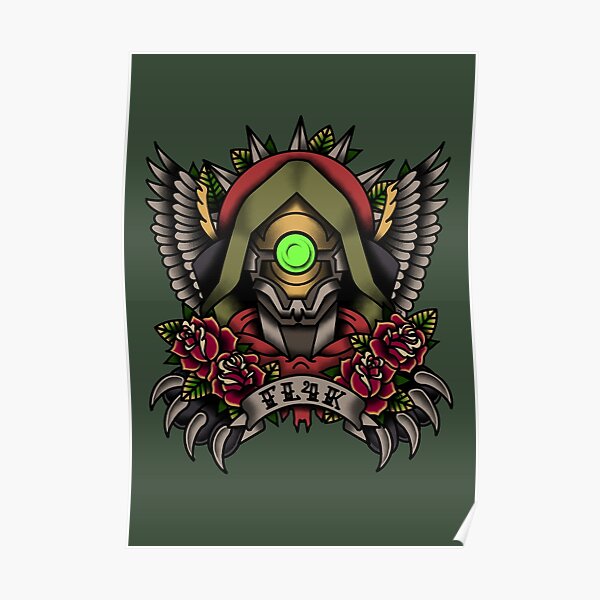1920’s Tattoo Style Fl4k Portrait Poster