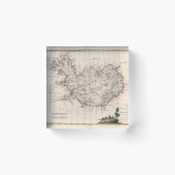 Item preview, Vintage Map of Iceland (1781) designed and sold by BravuraMedia.