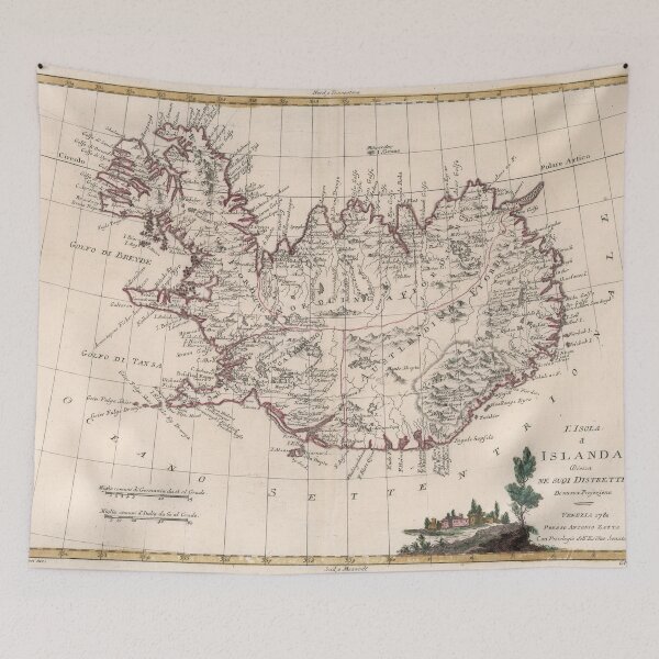 Item preview, Vintage Map of Iceland (1781) designed and sold by BravuraMedia.