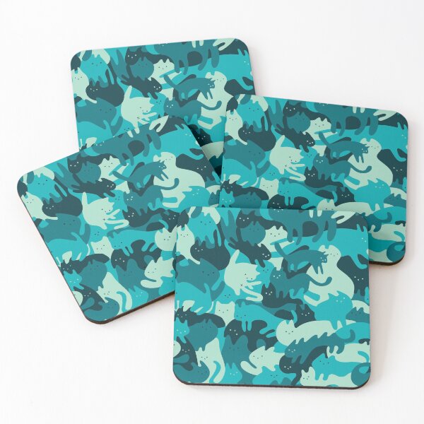 Item preview, CATmouflage - Green Army Pattern designed and sold by vomaria.
