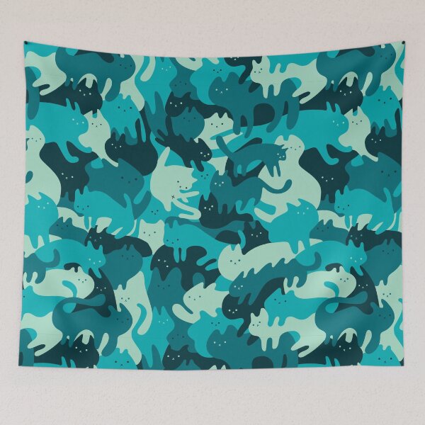 Item preview, CATmouflage - Green Army Pattern designed and sold by vomaria.