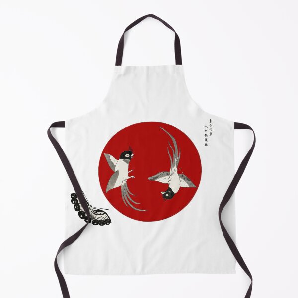 Item preview, Japanese Flag - Woodblock Print of Birds and Butterfly designed and sold by weavernap.