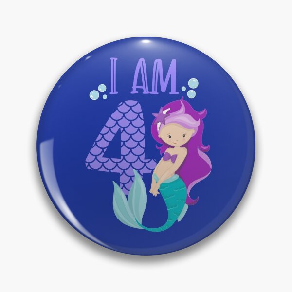 Item preview,  that proudly says "I'm 4!". A cute gift with a mermaid design designed and sold by Jelisandie.