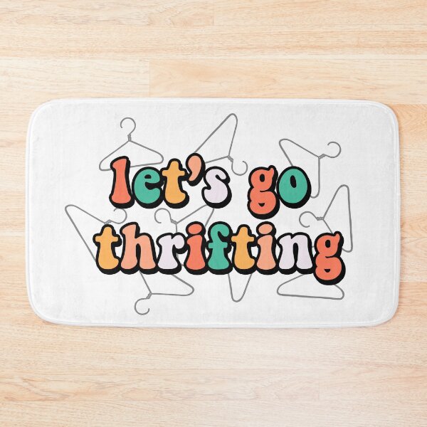 Item preview, "let's go thrifting" retro with hangers designed and sold by daybydayna.