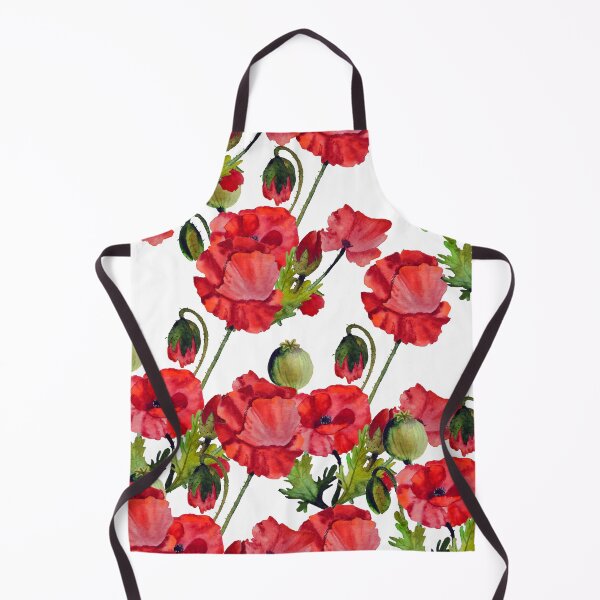 Item preview, Watercolor illustration of Poppies flowers Seamless Pattern designed and sold by Kateryna Pavliuk.
