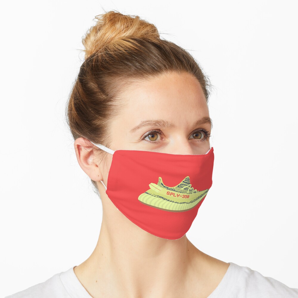 Download Yeezy 350 V2 Frozen Yellow Yebra Mask By Bold Concepts Redbubble Yellowimages Mockups