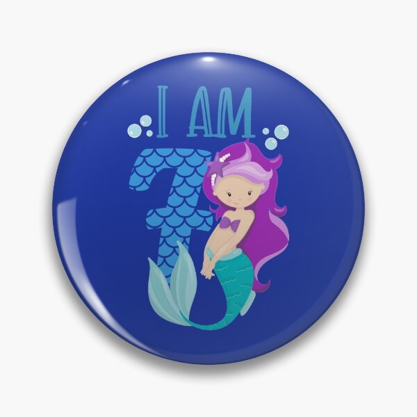 Item preview,  that proudly says "I'm 7". A cute gift with a mermaid design designed and sold by Jelisandie.