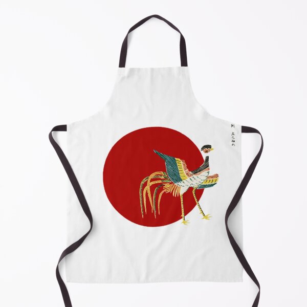 Item preview, Japanese Flag - Woodblock Print of Crane designed and sold by weavernap.