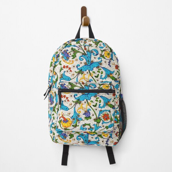 Item preview, FLORENTINE RENAISSANCE FLORAL Gold Blue Flowers,Swirls,Fruits, Leaves designed and sold by BulganLumini.