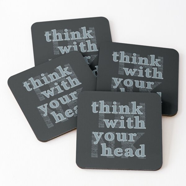 Item preview, think with youe head (text) designed and sold by tuzlay.