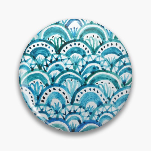 Item preview, Boho Blue Watercolor Pattern designed and sold by Julie Erin Designs.