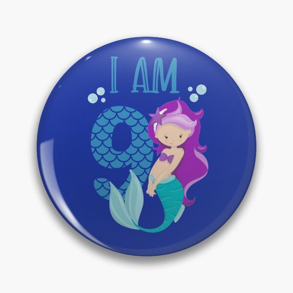 Item preview,  that proudly says "I'm 9". A cute gift with a mermaid design designed and sold by Jelisandie.