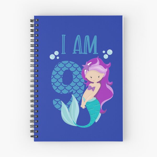 Item preview,  that proudly says "I'm 9". A cute gift with a mermaid design designed and sold by Jelisandie.
