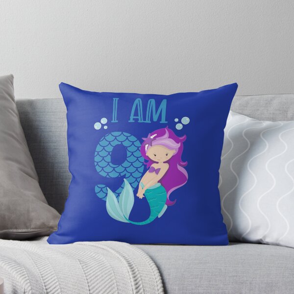 Item preview,  that proudly says "I'm 9". A cute gift with a mermaid design designed and sold by Jelisandie.