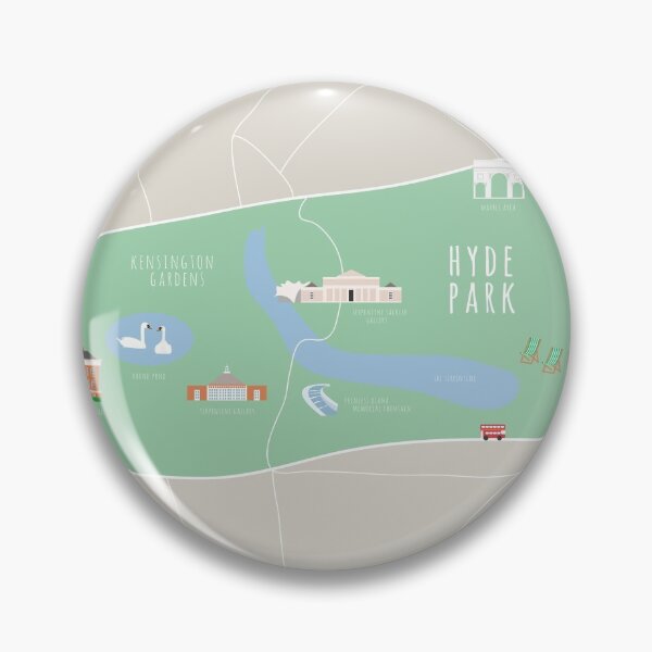 Item preview, Hyde Park, London, Kensington Gardens Map designed and sold by Lyman Creative Co..