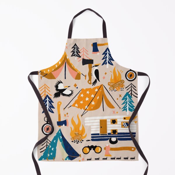 Item preview, Camping Kit – Orange & Blue designed and sold by Cat Coquillette.