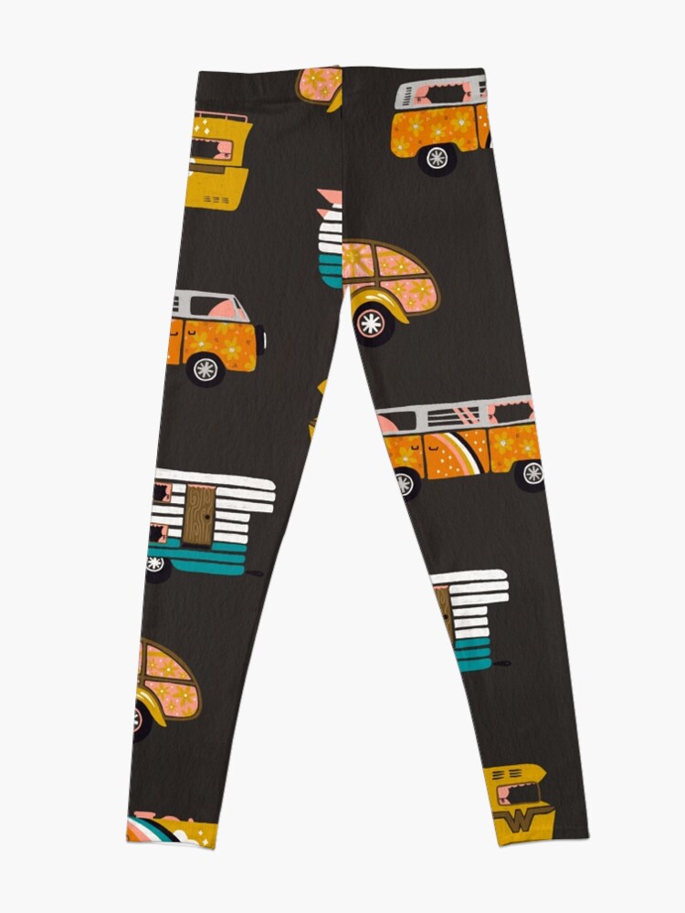Alternate view of Retro Road Trip – Charcoal Leggings