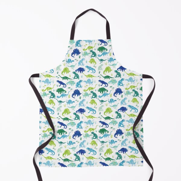 Item preview, Watercolor Dinosaur T-rex Dino Blue Green Pattern designed and sold by SamAnnDesigns.