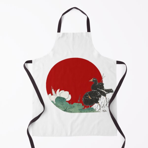 Item preview, Japanese Flag - Moorhens and Lotus designed and sold by weavernap.