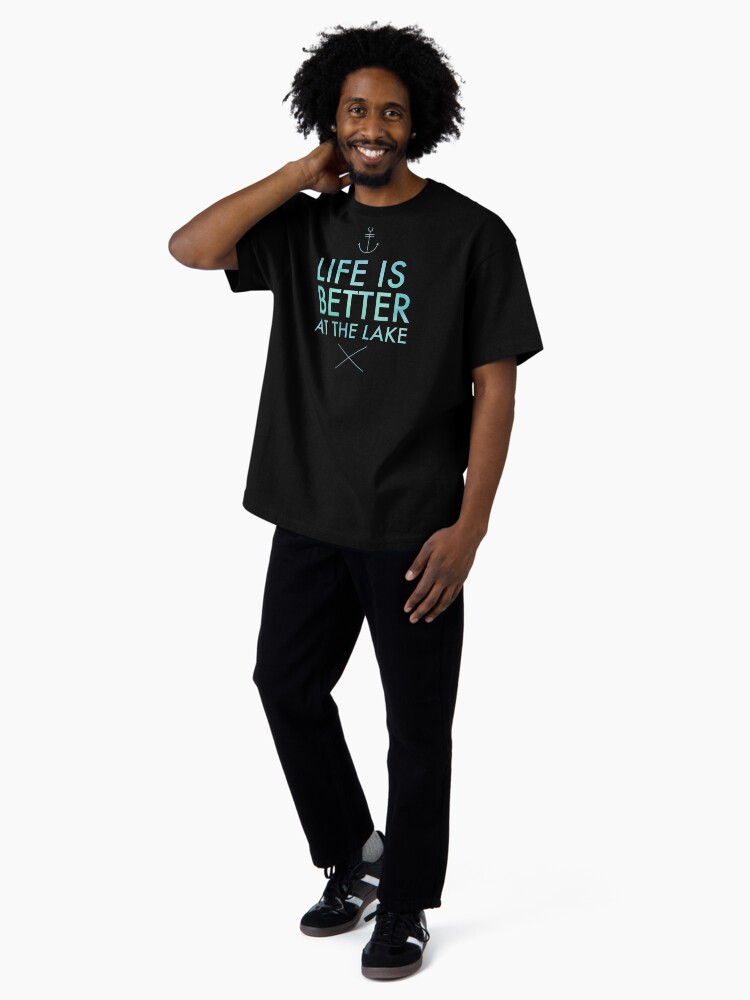 Thumbnail 4 of 7, Oversized T-Shirt, Life is better at the lake designed and sold by LizzieSmiley.