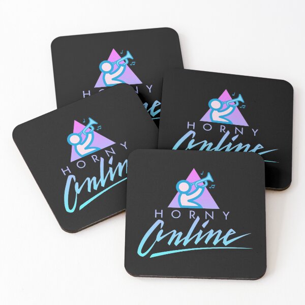 Item preview, Self Deprecating Parody Logo - Horny Online - Vaporwave Colors designed and sold by ctkrstudio.