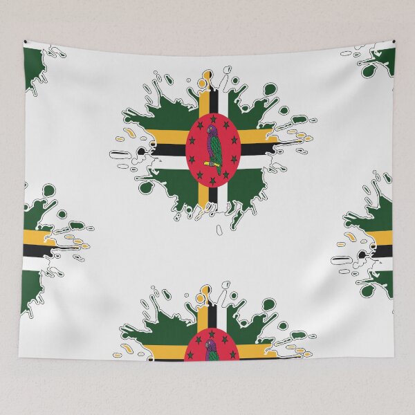 Item preview, Dominica National Flag splash designed and sold by IdentiTee Studios.