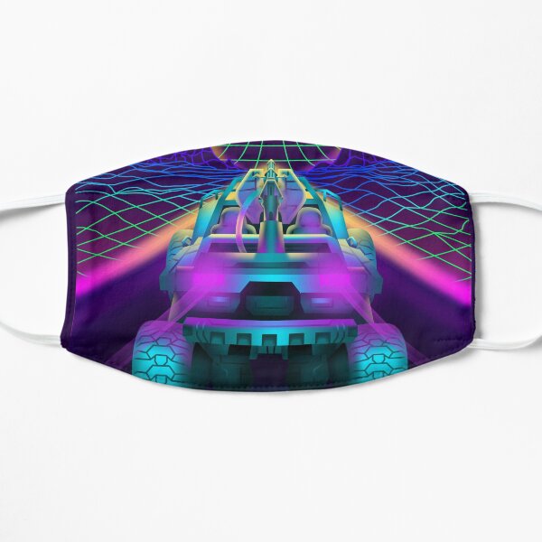 Outrun Retrowave Warthog Halo Ring Mask